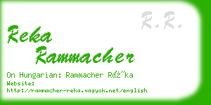 reka rammacher business card